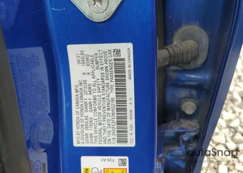 2022 Honda Civic Sport из США, поврежденный, VIN 2HGFE2F53NH522166